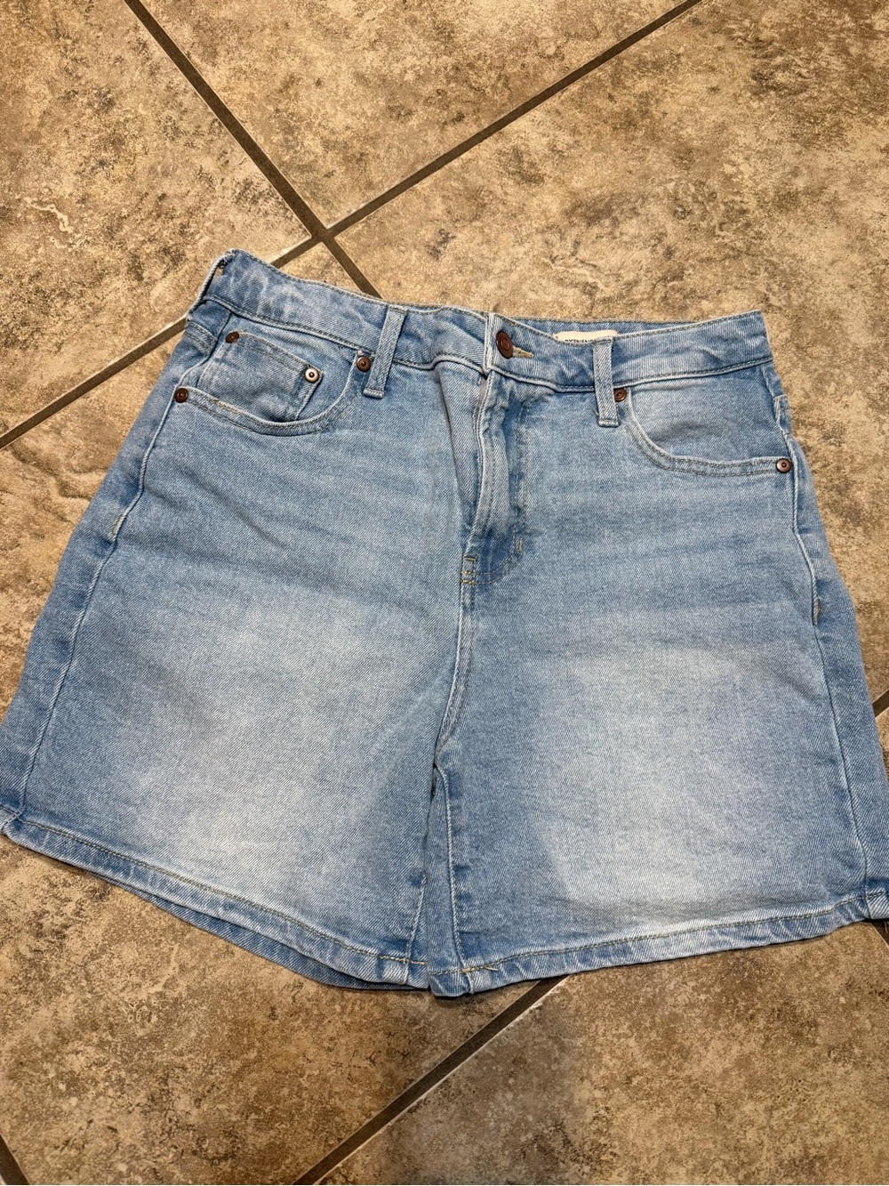 BCBGeneration Light Blue Boyfriend Denim Shorts